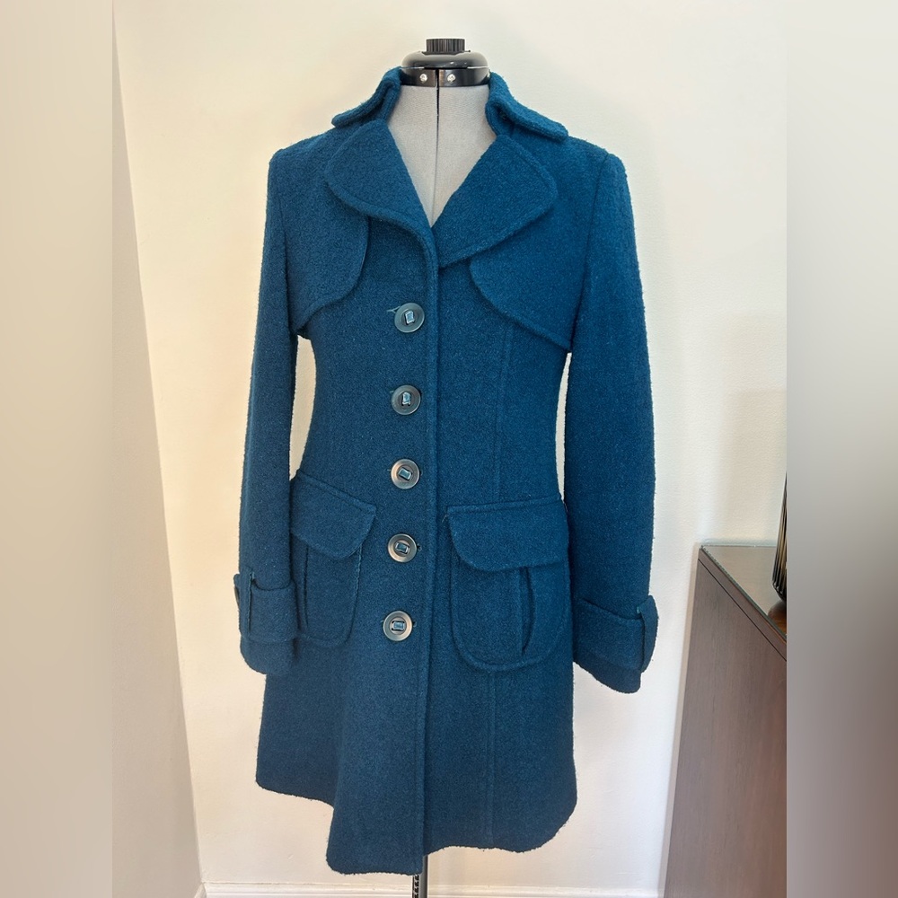 Nanette Lepore Blue Wool Coat